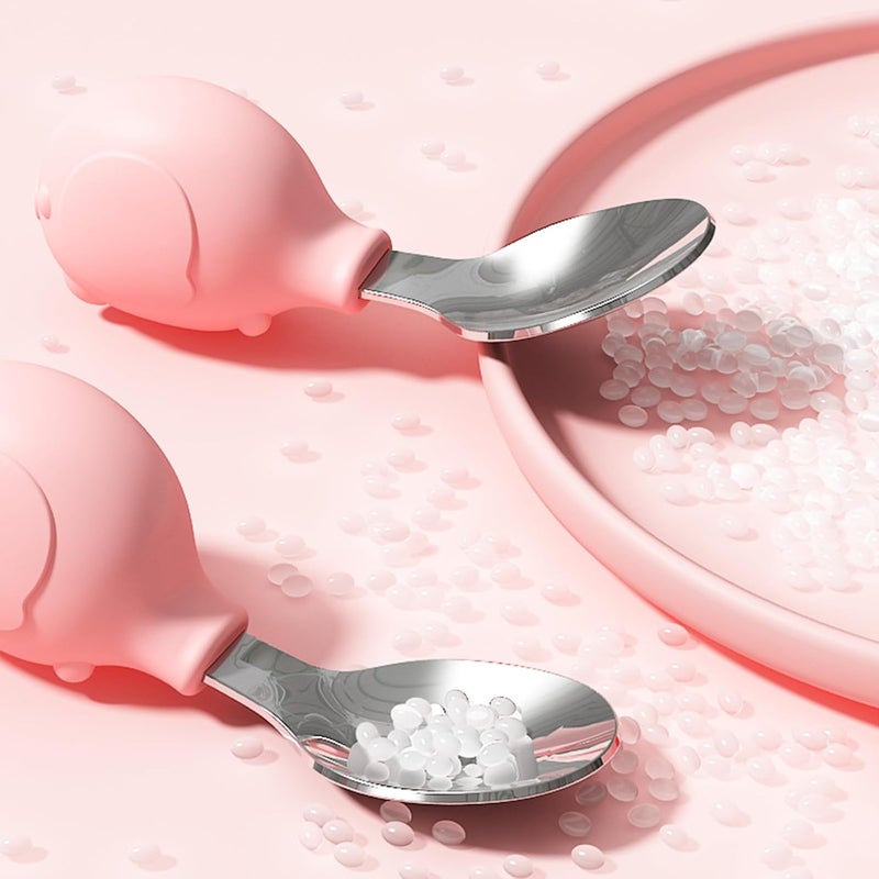 Deejoy Toddler Utensils - Stainless Steel Spoons and Forks, Kids Silverware Set with Travel Case (Pink) - Image 5